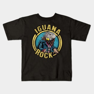 Lizard Rockstar - Iguana Rock Kids T-Shirt